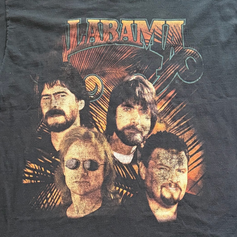 Vintage Alabama Band Graphic Concert Dancin on the Boulevard Tour T Shirt XL 90s - Picture 3 of 7